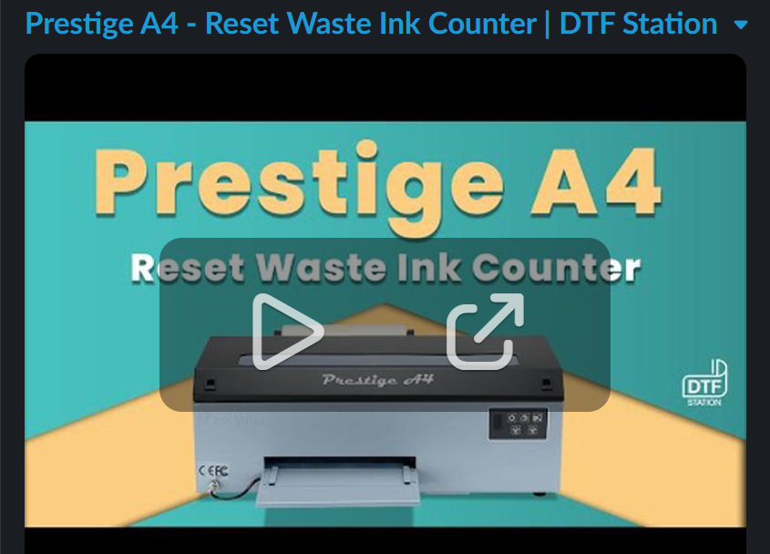 Prestige A4 Reset Waste Ink Counter